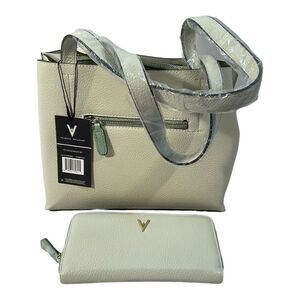 Vanessa Williams Women’s with Matching Wallet & Dust BagsTote Bag Bone Mint